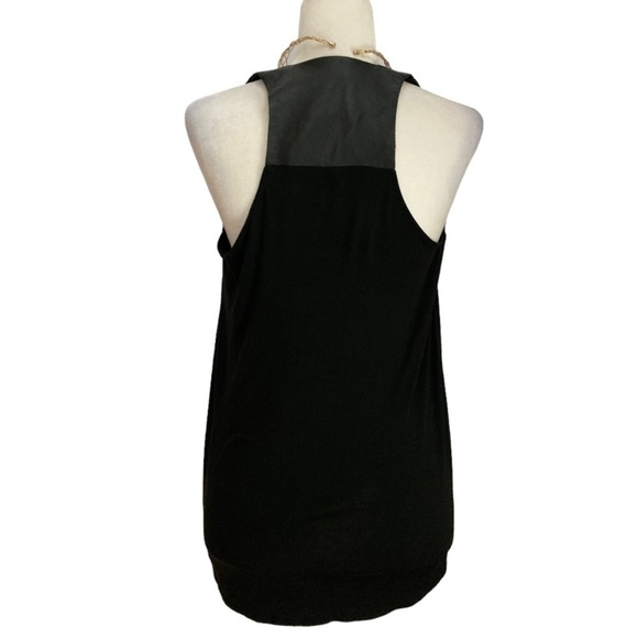 Mason Tank Top with Lamb Leather accent Panel - Picture 10 of 10
